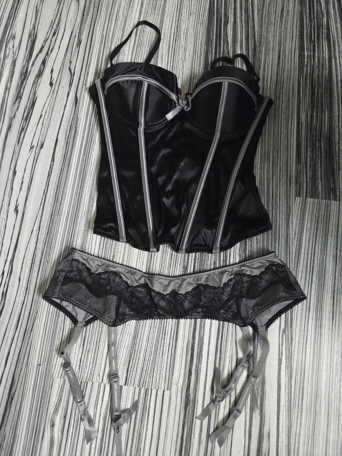 corset en jarretel, Ophalen of Verzenden, Zwart, Body of Korset