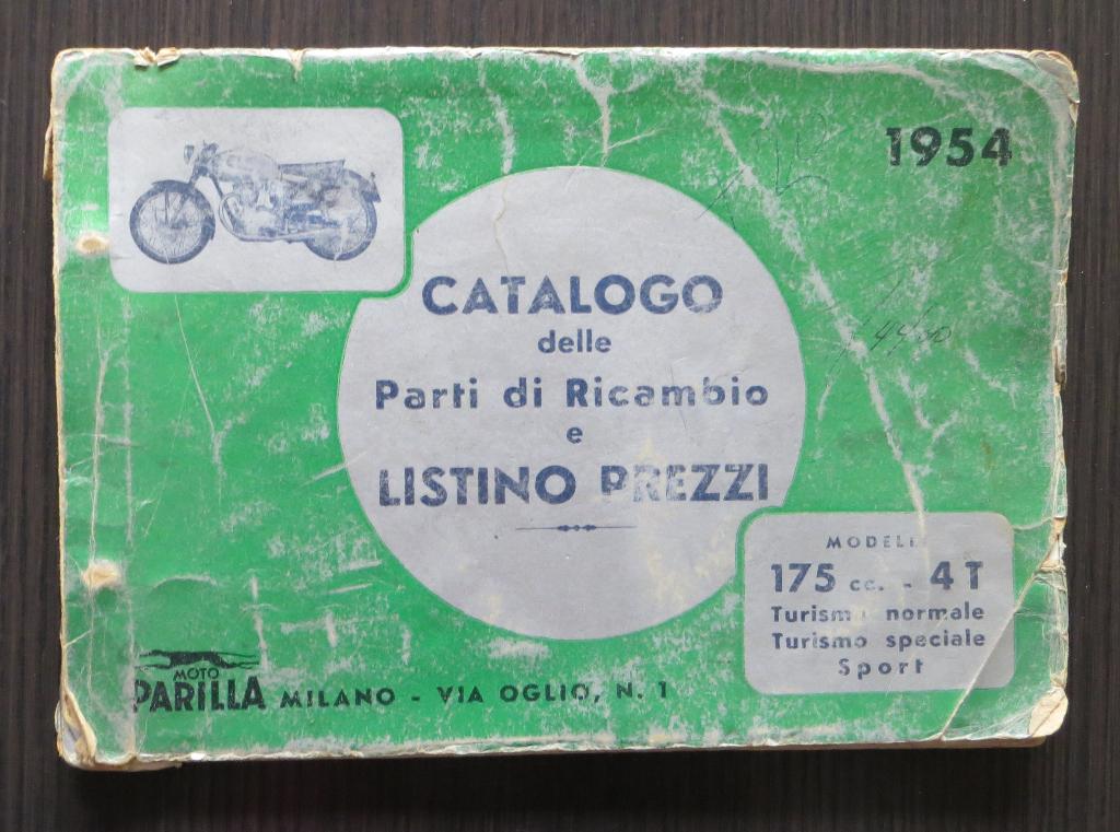 Parilla 175 Turismo Onderdelenboek + prijslijst - 1954, Motoren, Verzenden, Overige merken