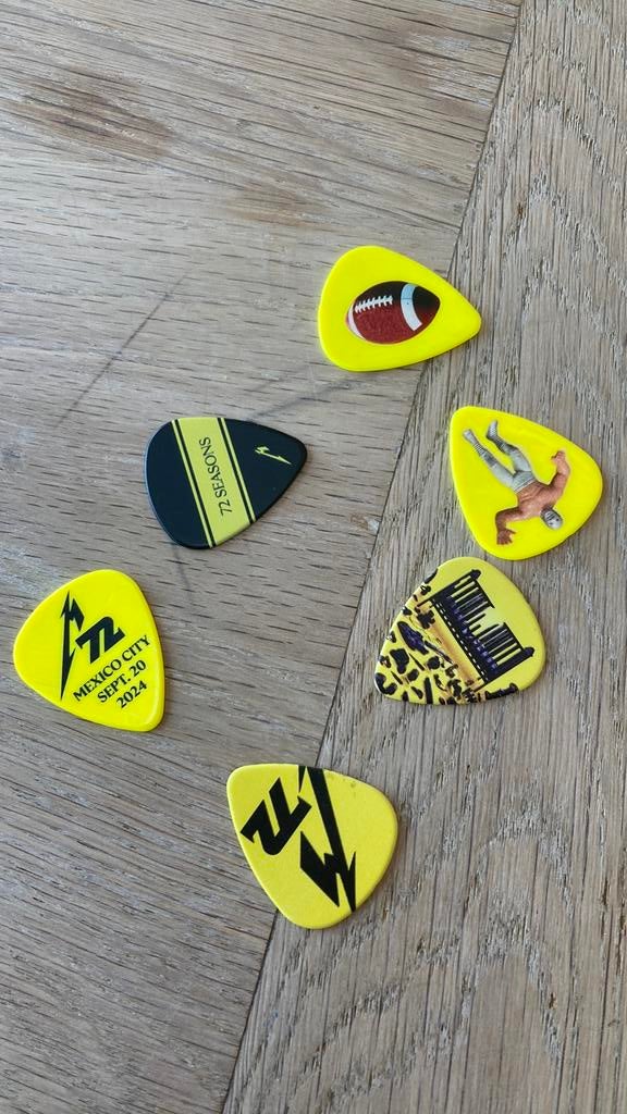 Metallica plectrums, Muziek en Instrumenten, Ophalen of Verzenden, Zo goed als nieuw