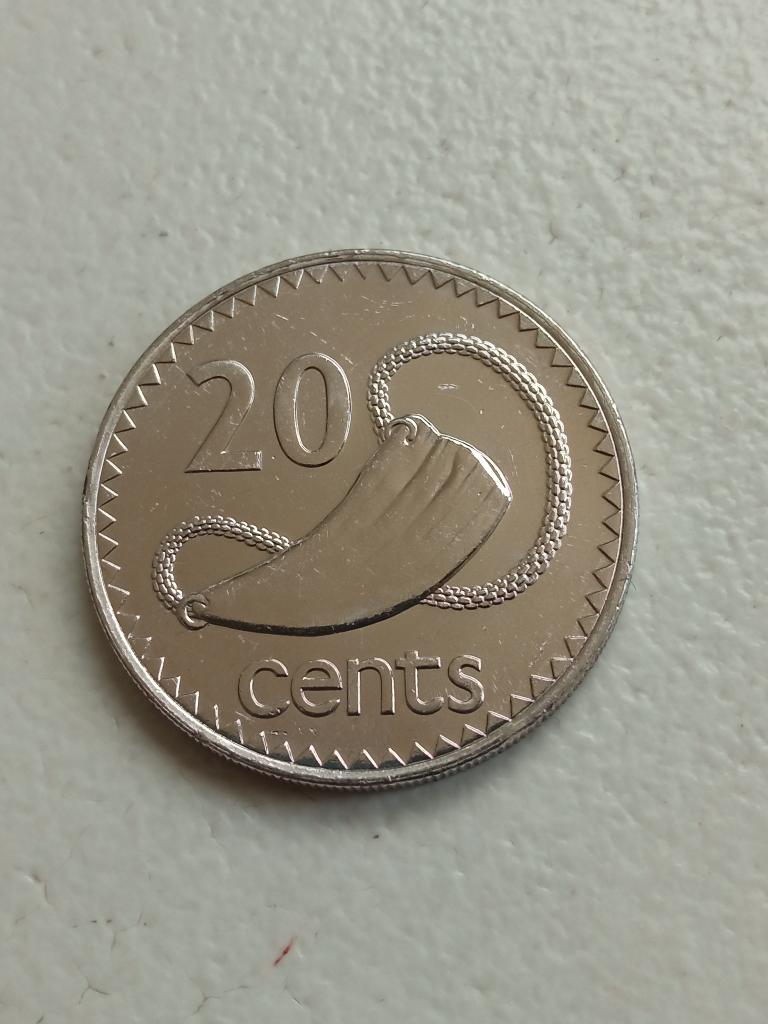Fiji 20 cent 1990., Ophalen of Verzenden, Losse munt