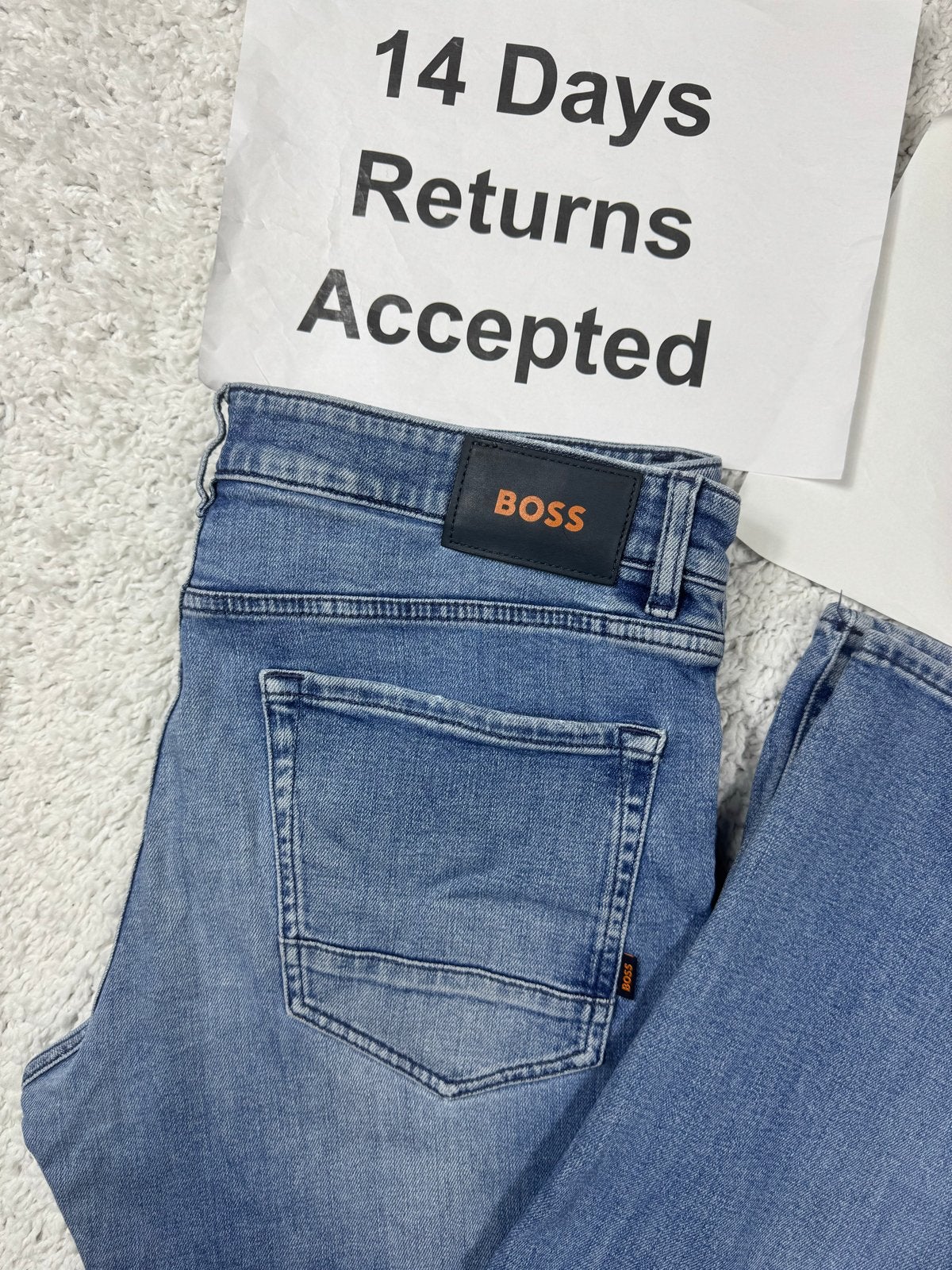 Hugo Boss Maine BC-L-C Stretch Jeans Lichtblauw W36 L34 3492, W36 - W38 (confectie 52/54), H, H, H