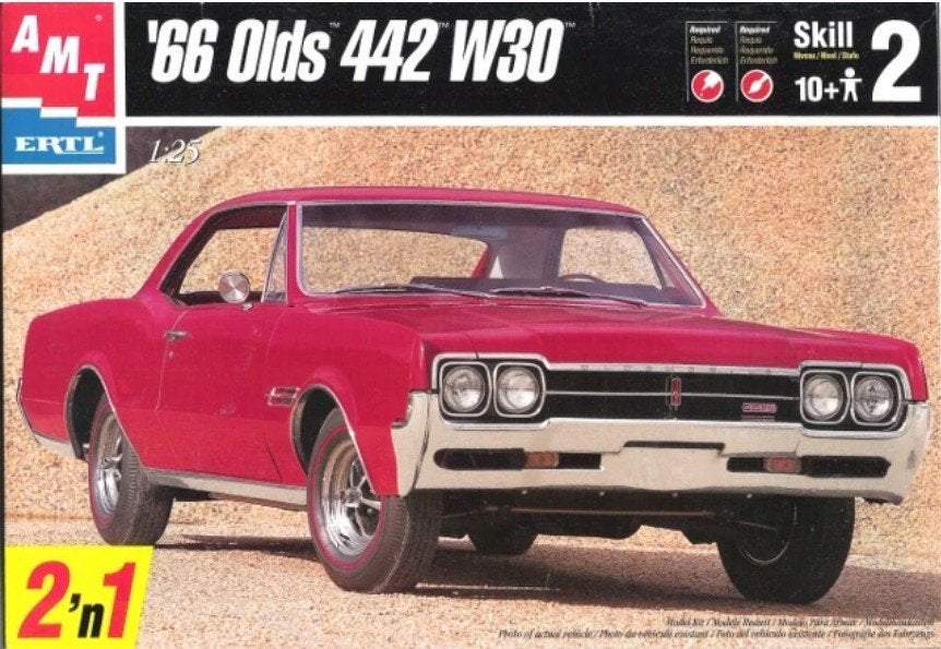 Bouwdoos 1966 Oldsmobile 4-4-2 W30 AMT, Overige merken, Auto, Groter dan 1:32, Nieuw