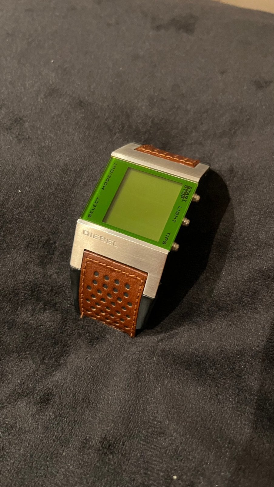 Digitaal horloge Diesel DZ-7025, Sieraden, Tassen en Uiterlijk, Horloges | Heren, Ophalen of Verzenden, Zo goed als nieuw, Leer