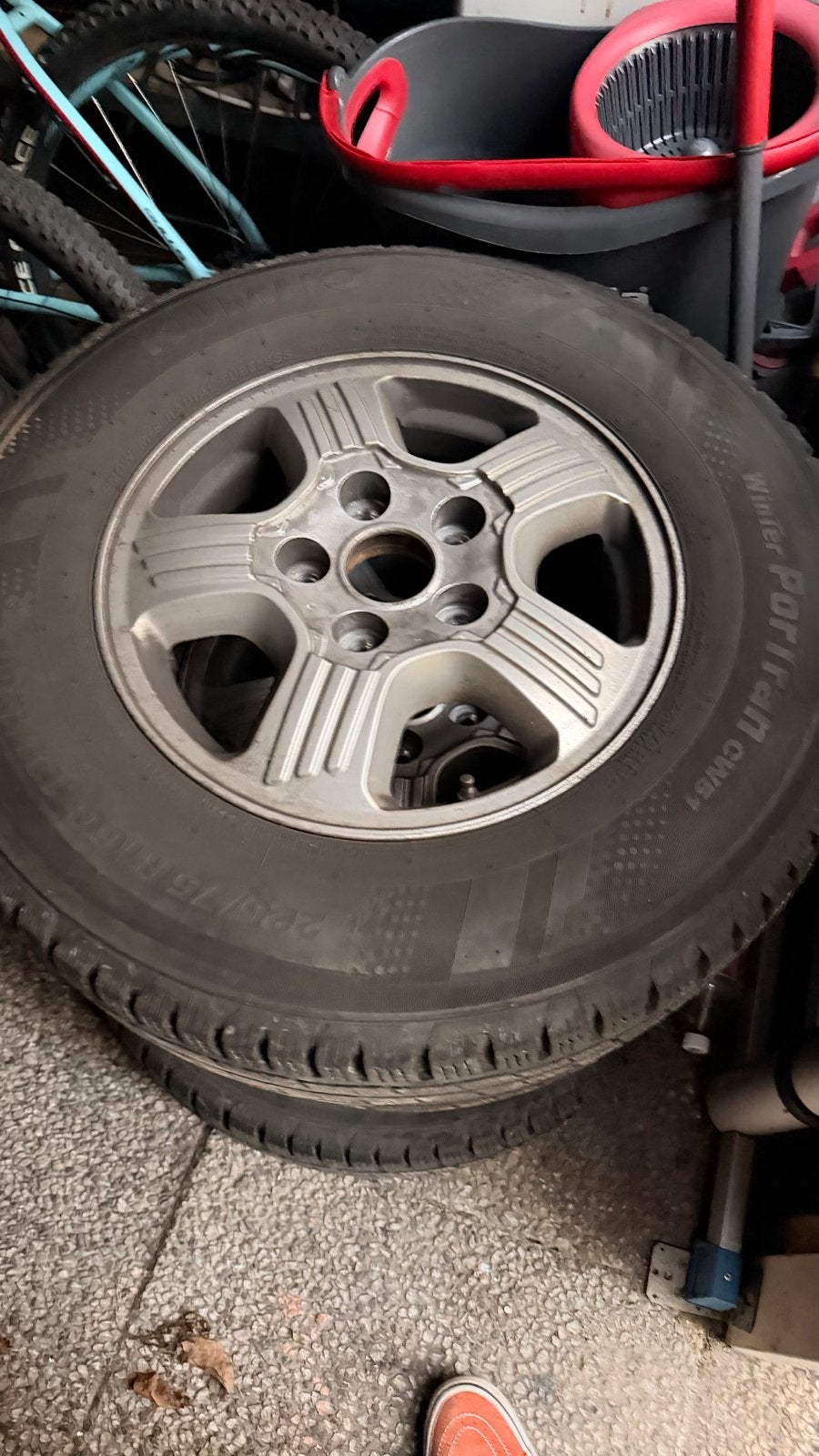 4x Originele Hymer Lichtmetalen Velgen met Winterbanden, Overig, Gebruikt, 16 inch, Banden en Velgen