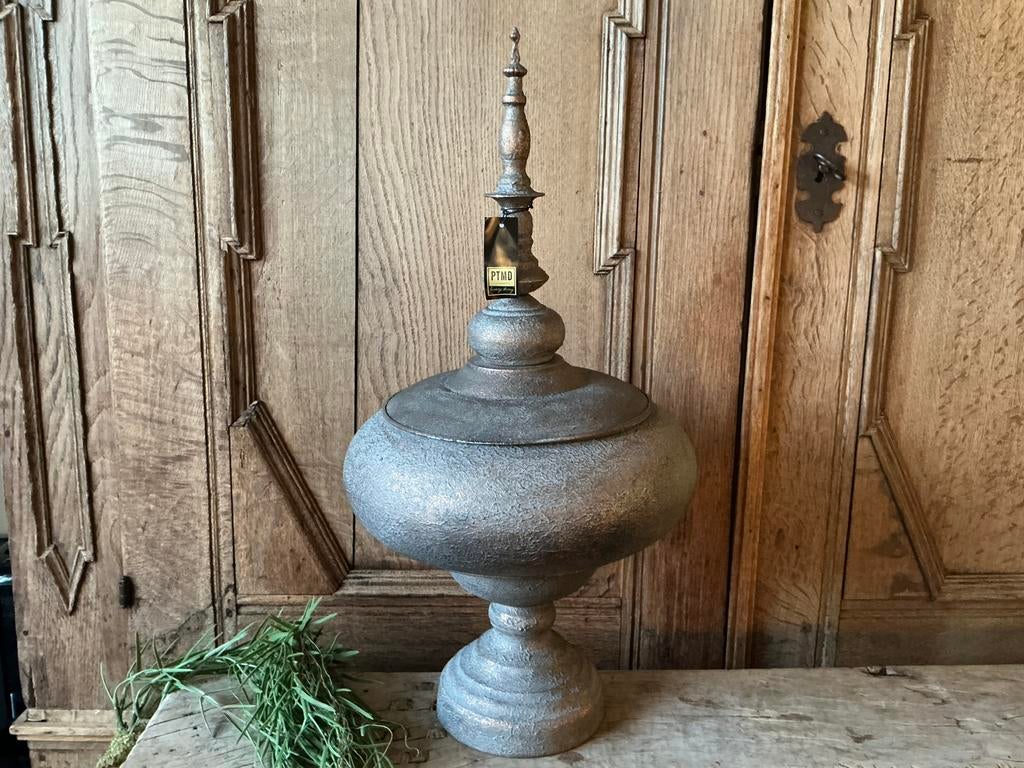 NIEUW grote metale PTMD pot  vaas EBEN met deksel 62 cm, Ophalen of Verzenden, Nieuw