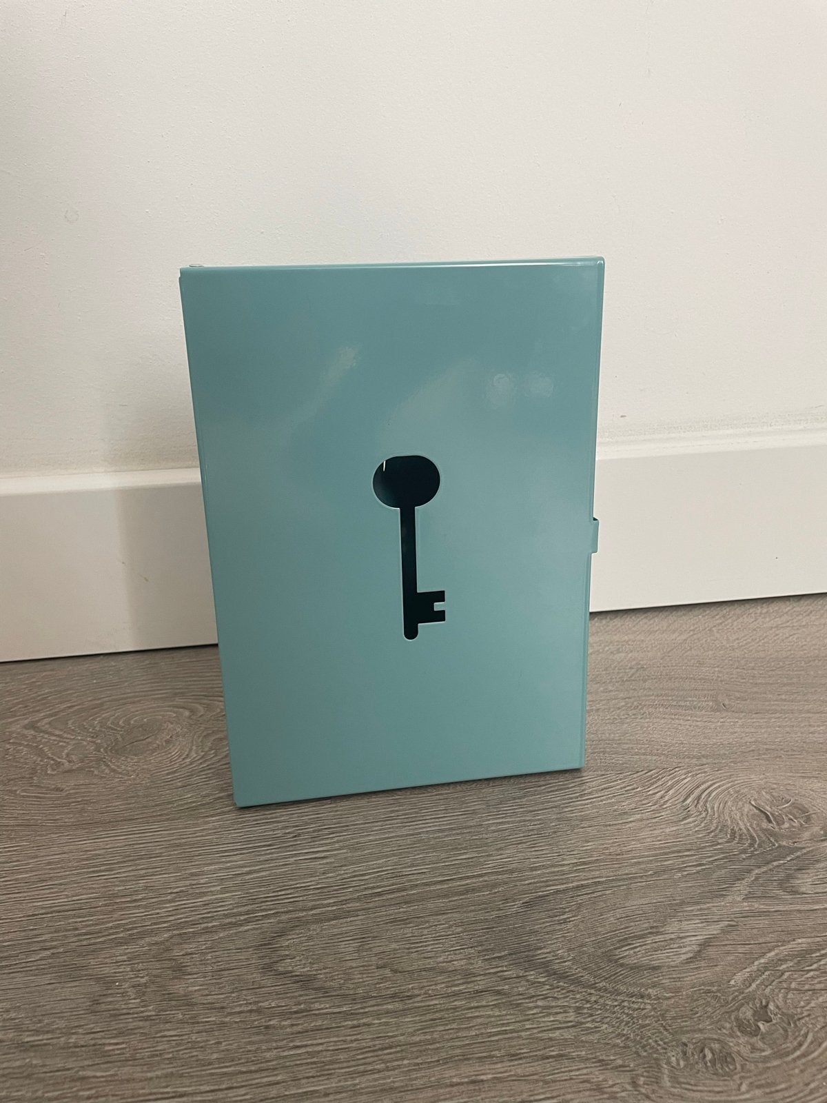 Ikea Prunka sleutelkastje - Blauwgroen metaal, Ophalen of Verzenden, Gebruikt, Blauw, Metaal