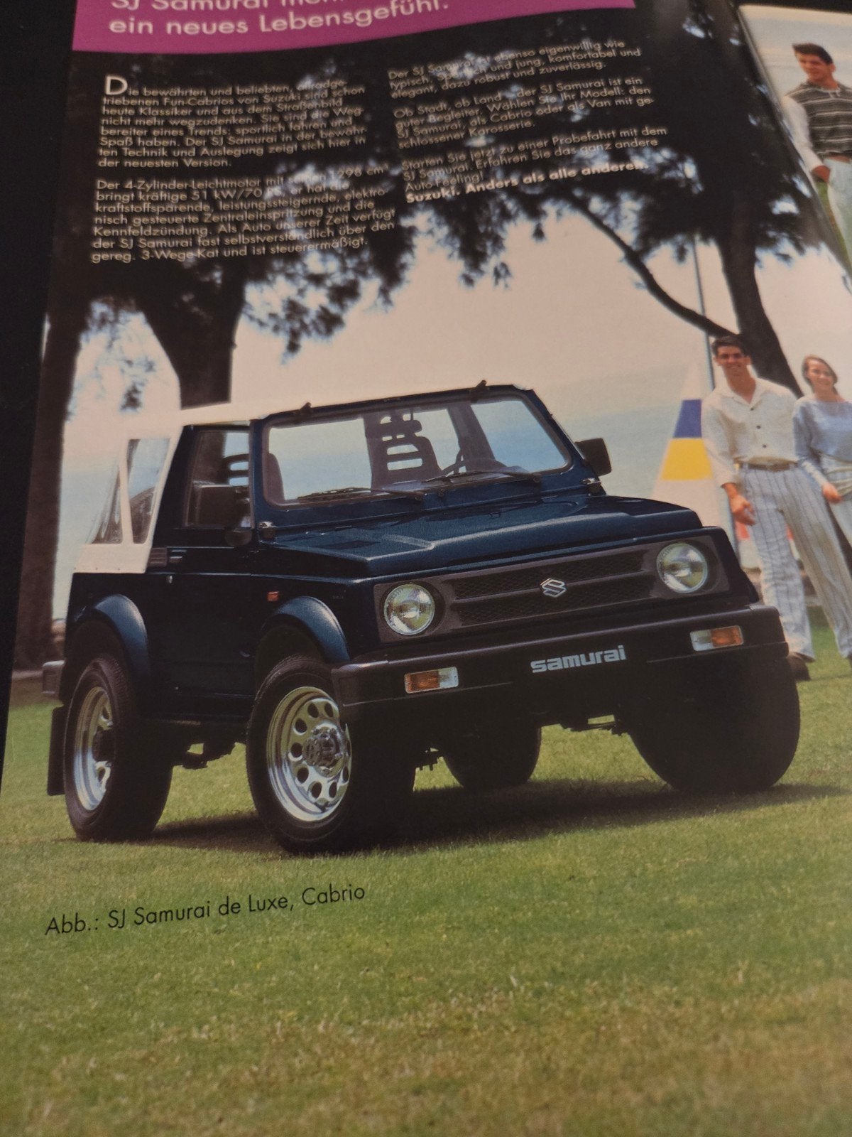 Brochure Suzuki SJ Samurai 1991, Ophalen of Verzenden, Zo goed als nieuw, Overige merken