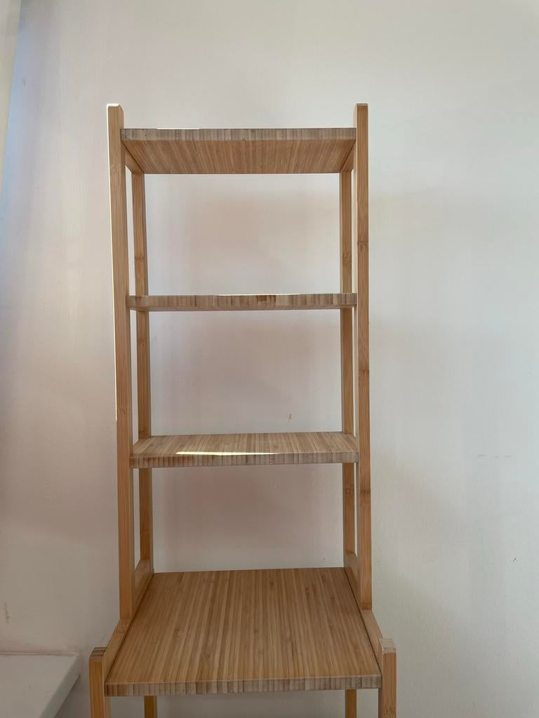 Mooie bamboe kast met planken, Ophalen, Zo goed als nieuw