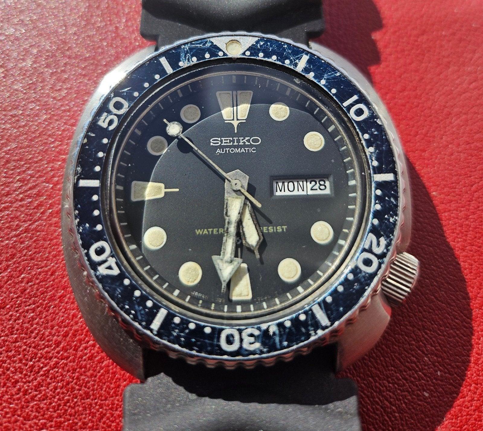 Vintage Seiko Turtle 6309-7040 duikhorloge - Goede staat, Seiko, Gebruikt, Zwart, IOS