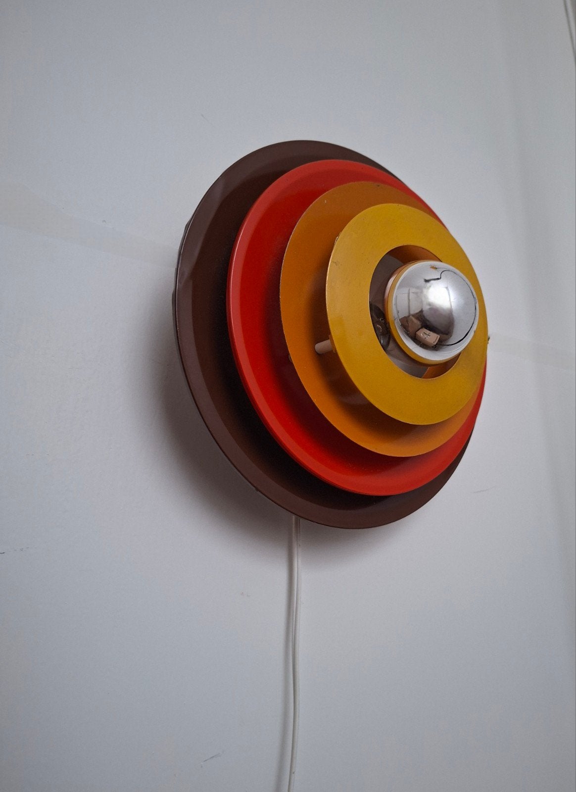Vintage wandlamp schalenlamp space age, Huis en Inrichting, Ophalen of Verzenden