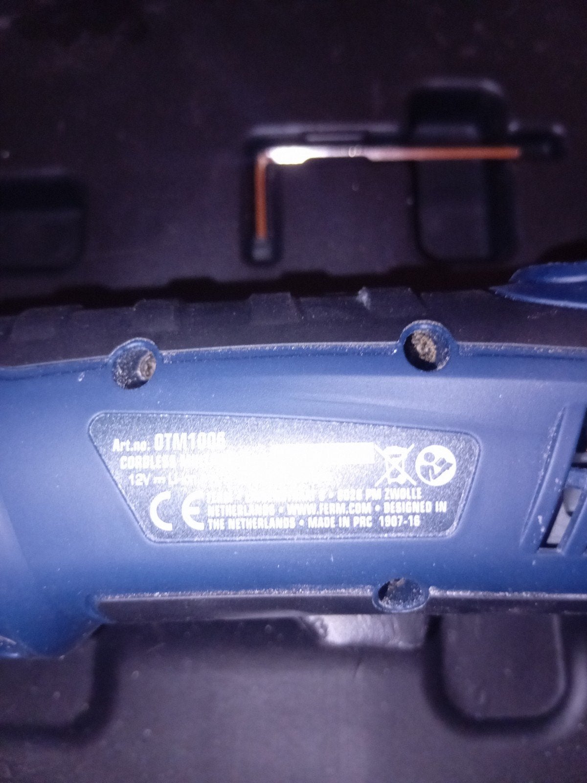 Ferm Multitool DTM1006 12V met accessoires, Ophalen of Verzenden, Gebruikt, Multitool, Ferm