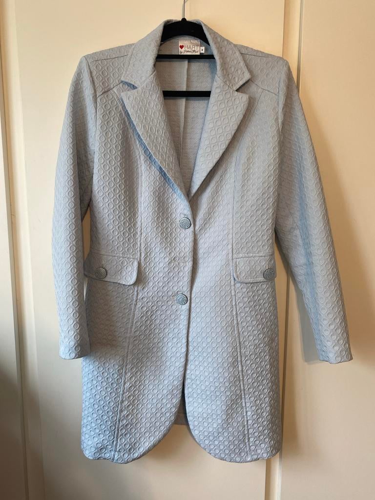 Helena Hart lichtblauw lang colbert zomer maat M, Maat 38/40 (M), Blauw, Ophalen of Verzenden, Jasje