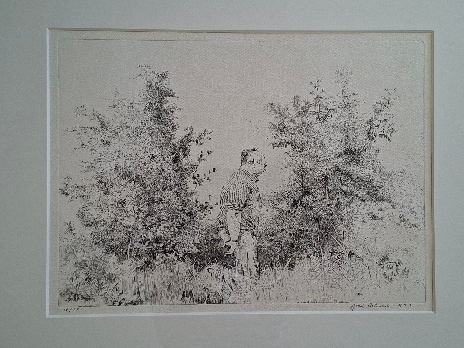 Houtsnede van Joop Calis, gesigneerd en genummerd, Antiek en Kunst, 1950 - 1999, Origineel, Ophalen of Verzenden, Houtsnede