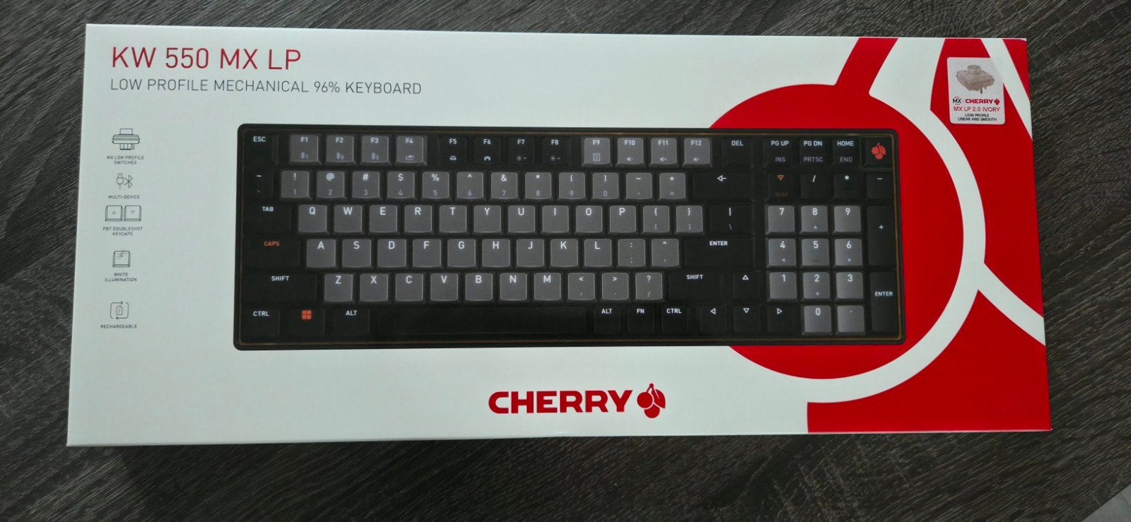 Cherry KW 550 MX LP Toetsenbord - Nieuw in doos, Cherry, Multi-device, Nieuw, Ophalen of Verzenden