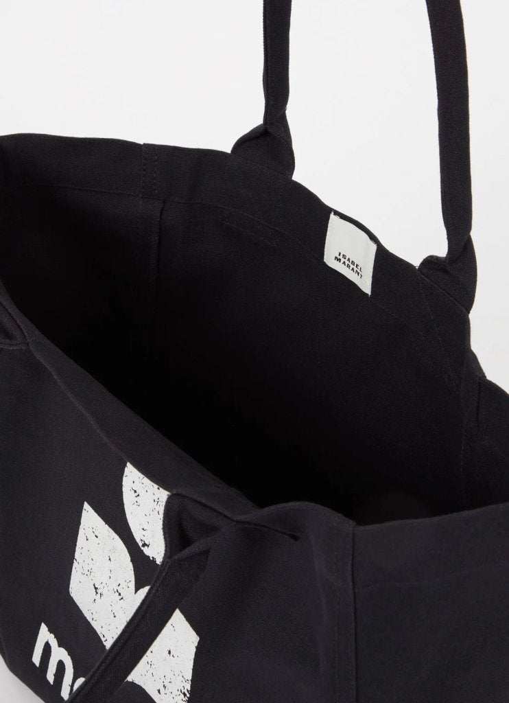Isabel Marant Yenky Small shopper met logo in glanzend zi..., Zwart, Shopper, Nieuw, Ophalen of Verzenden