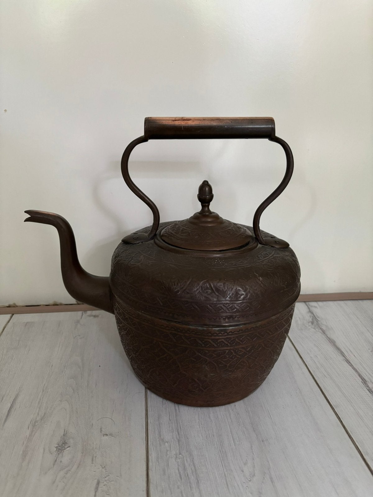 Grote Vintage Koperen Ketel - Rijk Gedecoreerd, Ophalen of Verzenden