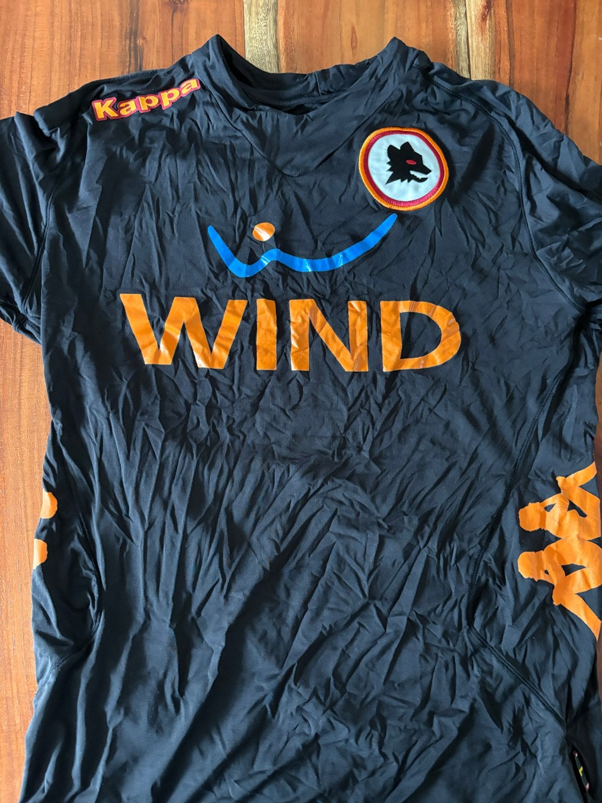 Kappa AS Roma Voetbalshirt Maat L Zwart, Maat 52/54 (L), Zwart, Ophalen of Verzenden, Voetbal