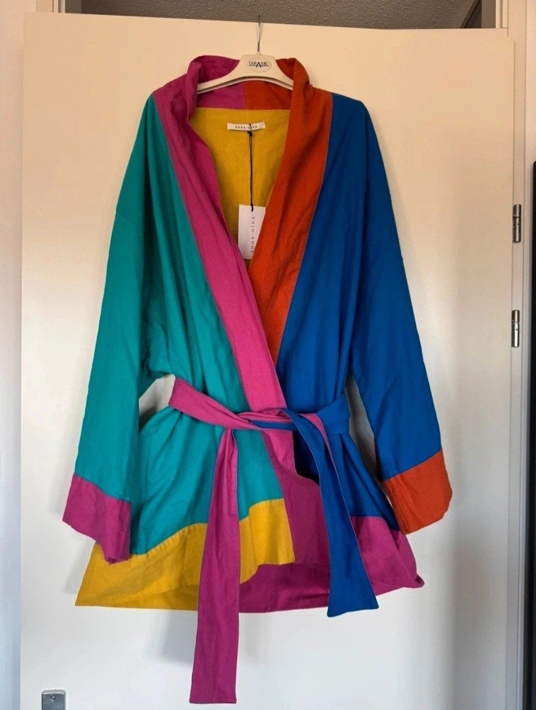 Colour block kimono/ochtendjas Anna + Nina, Overige kleuren, Maat 42/44 (L), Nieuw, Ophalen of Verzenden