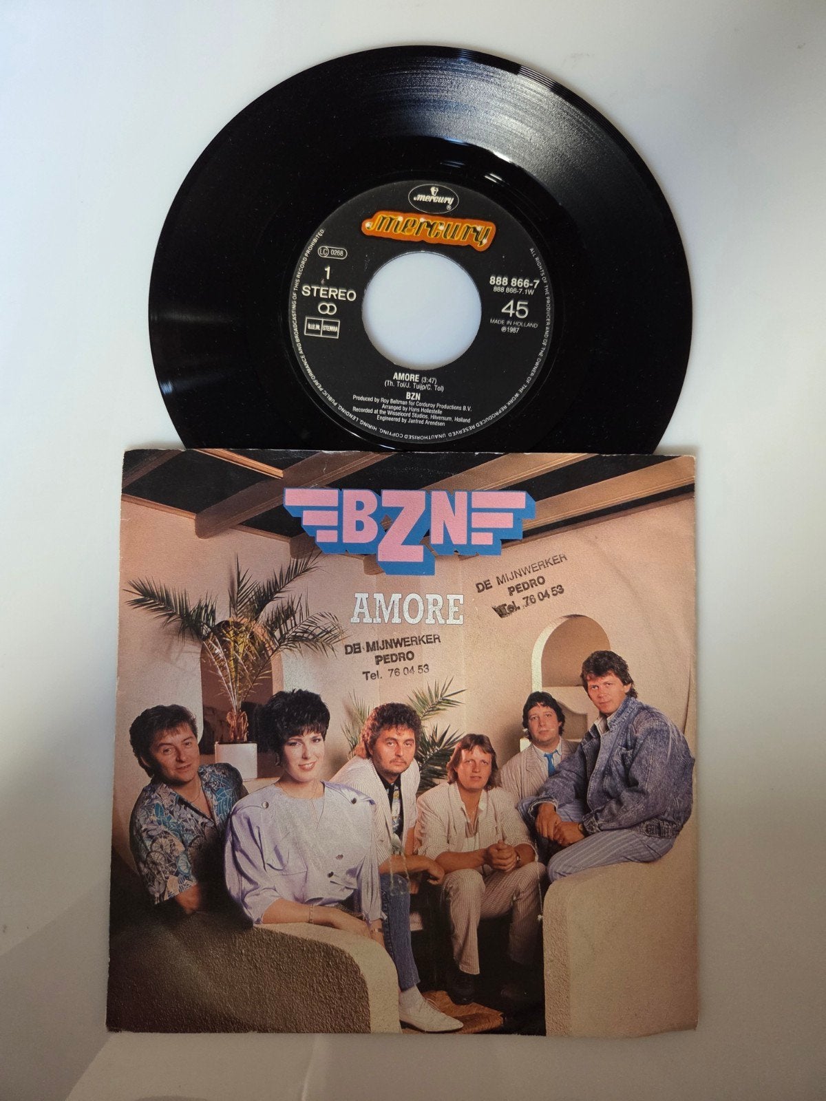 Bzn - Amore, Cd's en Dvd's, Ophalen of Verzenden, Gebruikt, 7 inch, Pop