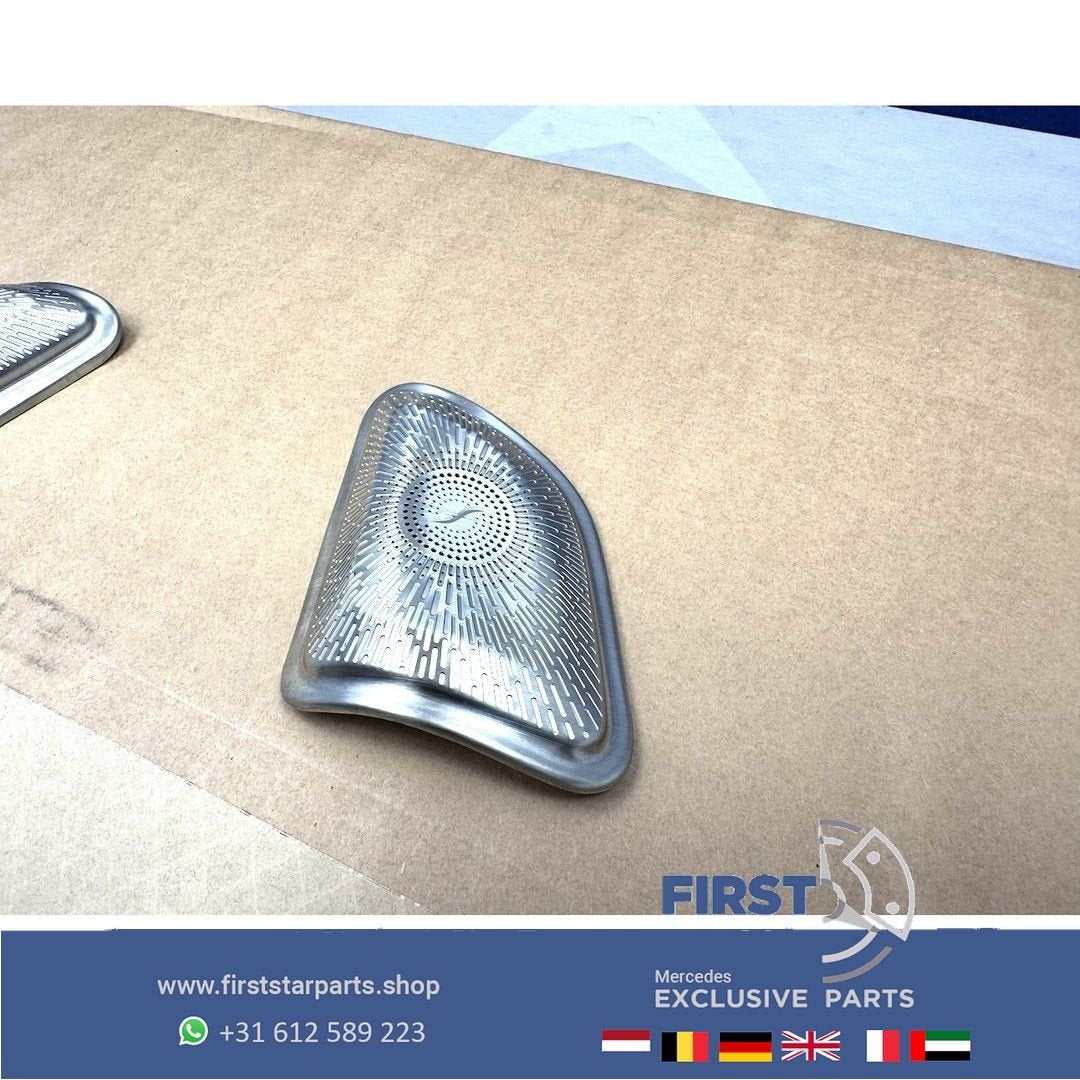 AMG BURMESTER SPEAKER COVERS Mercedes C E KLASSE CHROOM EMBL, Gebruikt, -, Ophalen of Verzenden, -