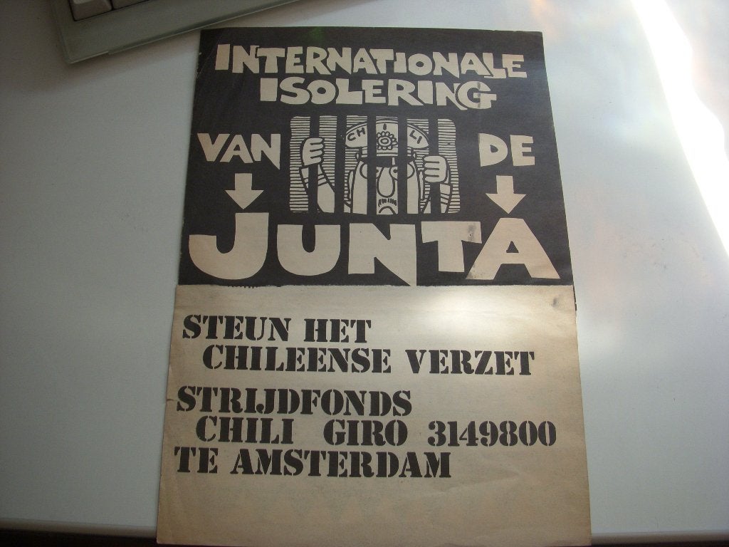 Bijzonder pamflet Steun het Chileense verzet, Opland 1975, Gelezen, Maatschappij en Samenleving, Ophalen of Verzenden, Steun het Chileense verzet.
