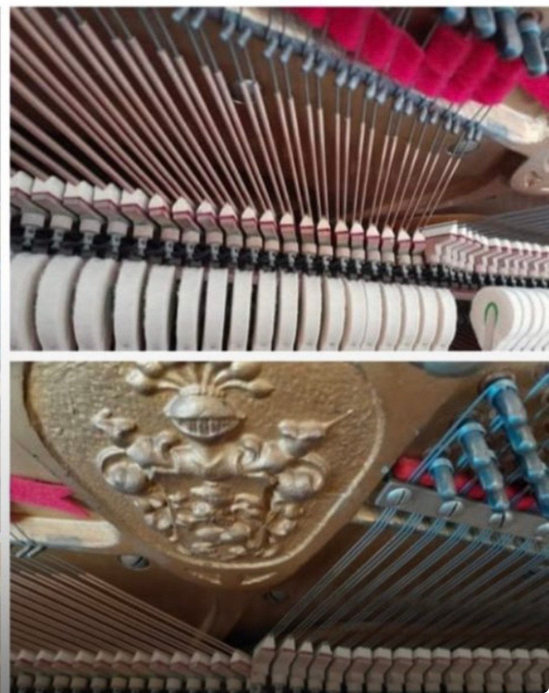 Piano Sparthe, net nieuwe snaren en hamerkoppen, Ophalen, Gebruikt, Wit, Piano