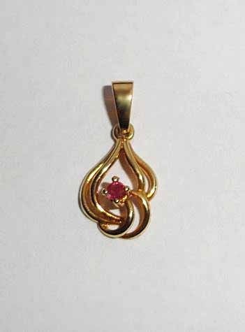 Hanger robijn doublé, Sieraden, Tassen en Uiterlijk, Overige materialen, Overige voorstellingen, Verzenden, Nieuw