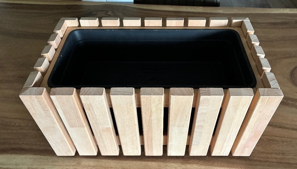 Houten plantenbak, Ophalen, Rechthoekig, Hout