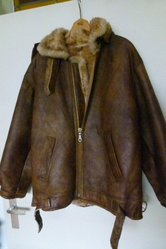 Stoere VETTE Vliegeniers Bomber Jack / Lammy coat, Kleding | Heren, Ophalen of Verzenden, Zo goed als nieuw, Bruin