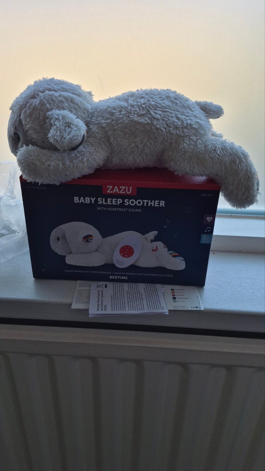 ZAZU Slaapknuffel Schaap met Hartslag en Geluid, Ophalen of Verzenden, Zo goed als nieuw, Overige typen, Met geluid
