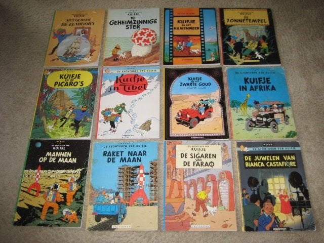 De avonturen van Kuifje Hergé Casterman 12 stuks, Eén stripboek, Ophalen of Verzenden, Gelezen