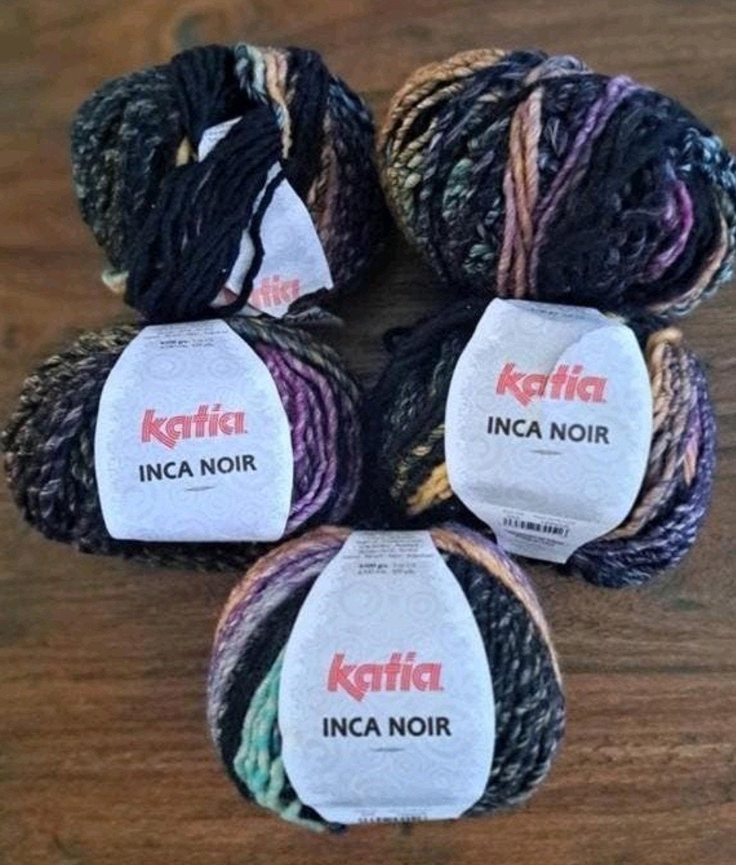 Katia Inca Noir Brei-/Haakgaren - 5 Bollen, Ophalen of Verzenden, Nieuw, Breien of Haken, Wol of Garen