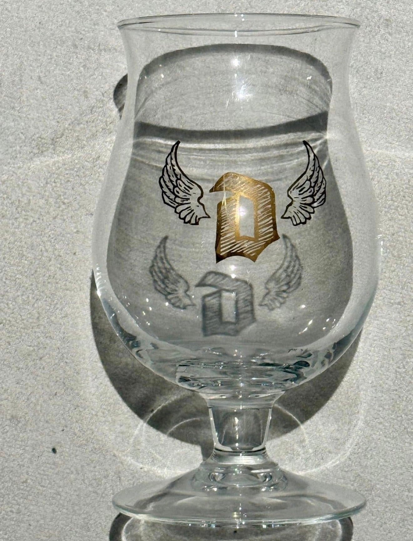 Duvel - 'Gouden D vleugels', Verzamelen, Biermerken, Ophalen of Verzenden, Nieuw, Glas of Glazen, Duvel