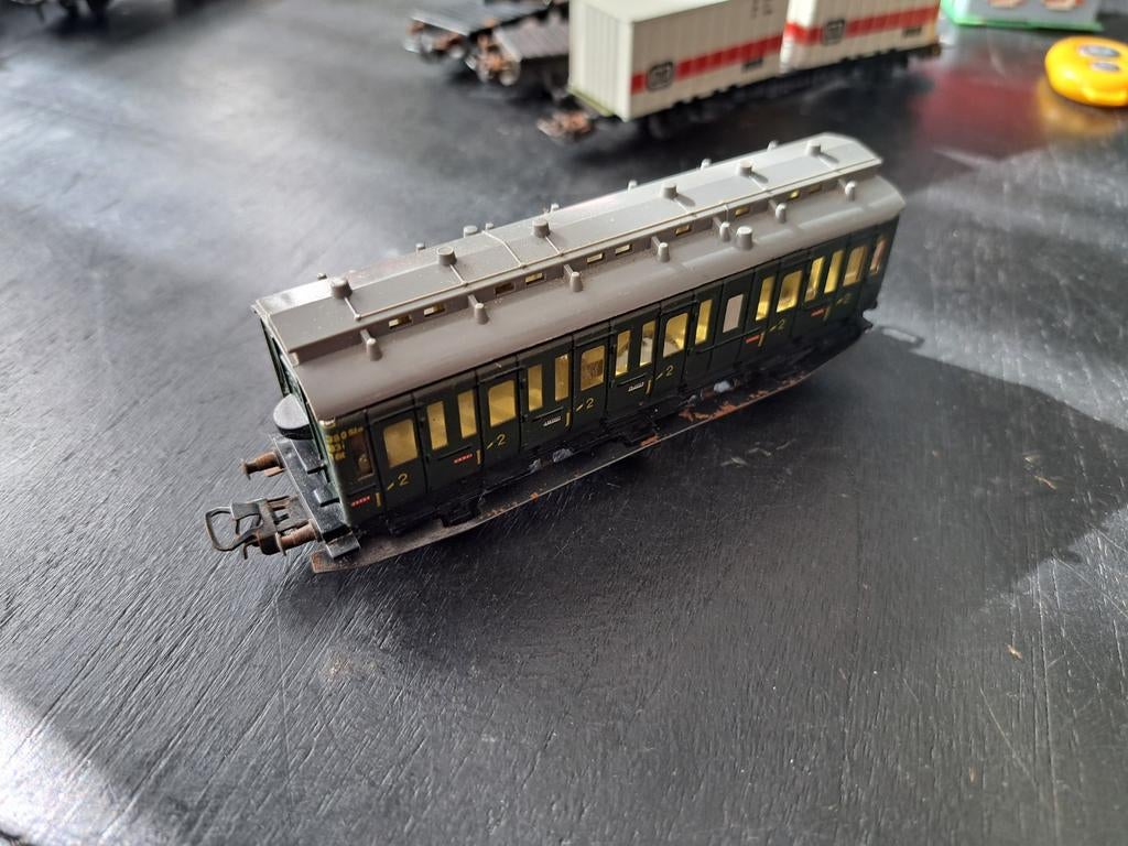 4 marklin wagons, Hobby en Vrije tijd, Modeltreinen | H0, Wisselstroom, Gebruikt, Wagon, Ophalen of Verzenden