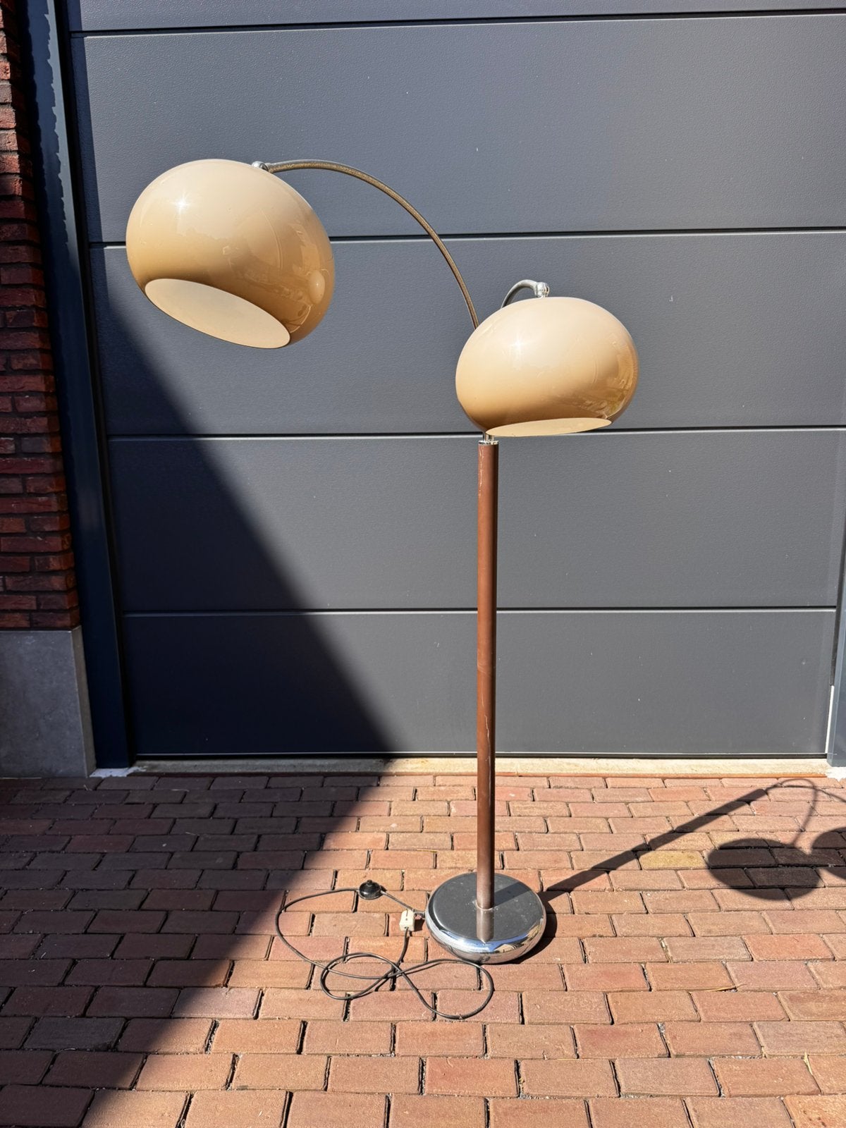 Vintage Dijkstra dubble arc lamp, Ophalen of Verzenden, Zo goed als nieuw, Minder dan 100 cm