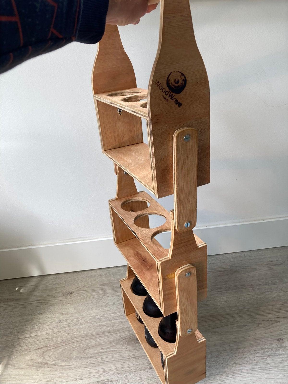 Biertiller dienblad, Bildtsestraat, Met opstaande rand, Woodwave Projects, Nieuw