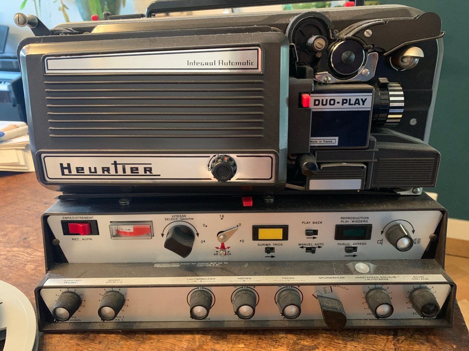 Heurtier Duo-Play Filmprojector, Ophalen of Verzenden, Gebruikt