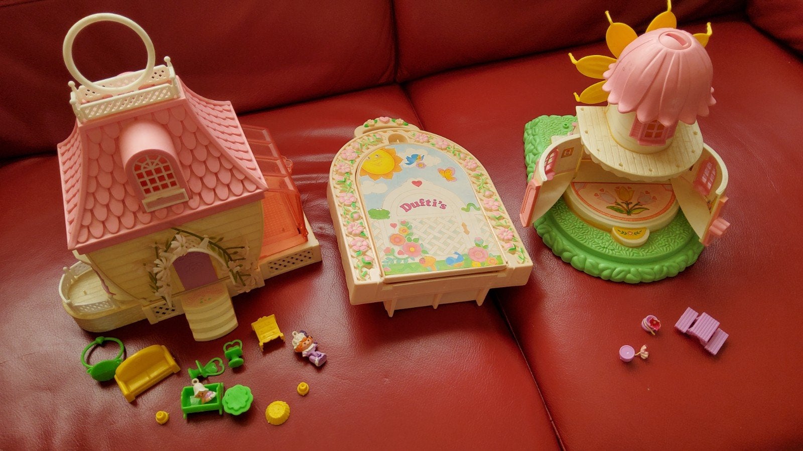3 Vintage 1980 Hasbro Charmkins Jewelry Dufti House molen., Verzamelen, Speelgoed, Ophalen of Verzenden