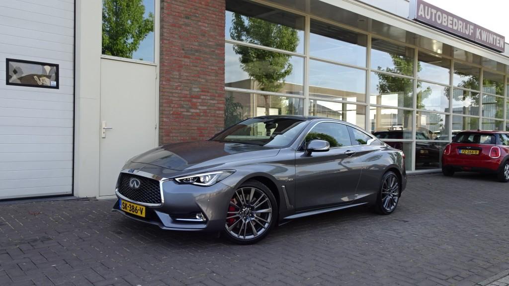 Infiniti Q60 COUPE 3.0 V6 TURBO AWD SPORT TECH 406 PK, Auto's, Infiniti, Automaat, Gebruikt, Huisgarantie, Met garantie (alle)