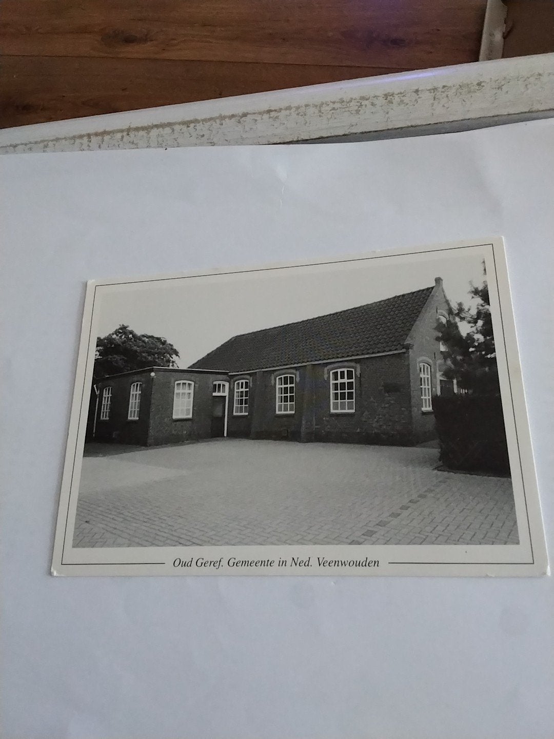 Oud Geref. Gemeente in Ned. Veenwouden - Zwart-wit kaart, Ophalen of Verzenden
