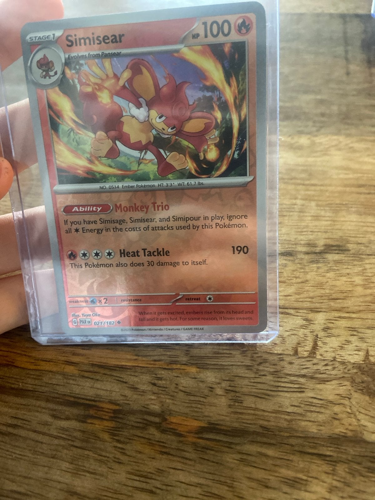 Simisear Pokémon kaart - Gloednieuw en in perfecte staat, Ophalen of Verzenden, Nieuw, Losse kaart