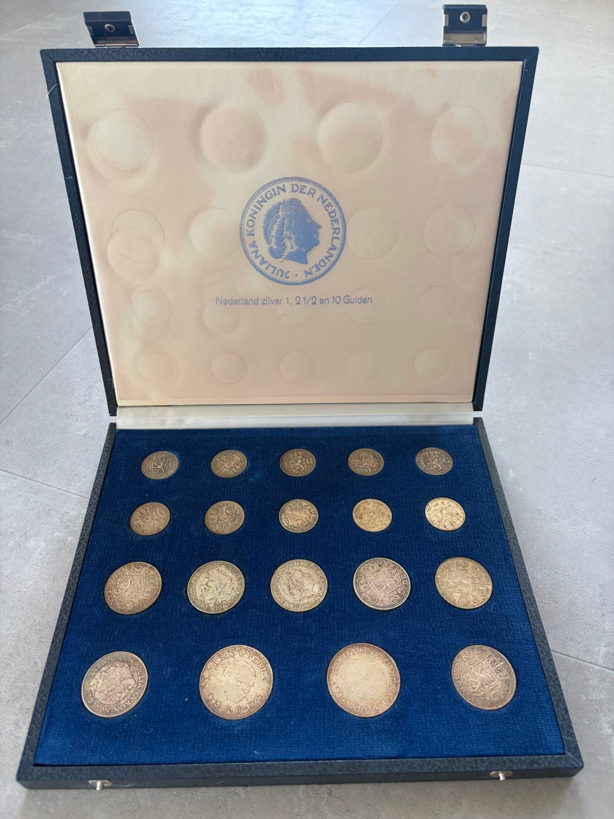Koningin Juliana Muntset Zilver., Postzegels en Munten, Ophalen, Koningin Juliana, Setje, Zilver