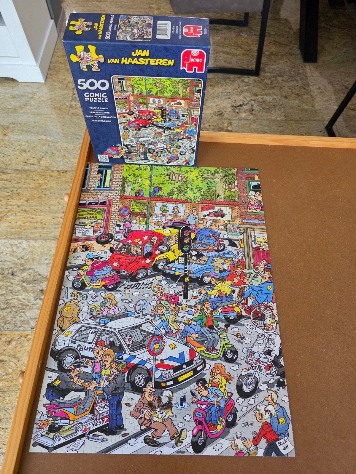 Jan van Haasteren - Verkeerschaos, Hobby en Vrije tijd, Denksport en Puzzels, Ophalen, 500 t/m 1500 stukjes, Zo goed als nieuw