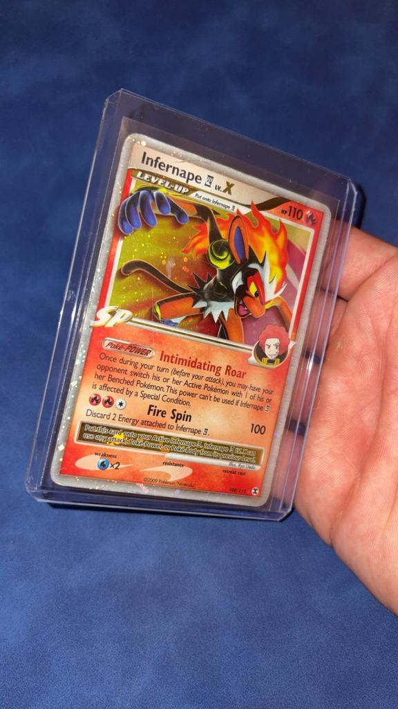 Infernape lv x risingrivals 108/111 2009 oude pokemon kaart, Ophalen of Verzenden, Zo goed als nieuw, Meerdere kaarten
