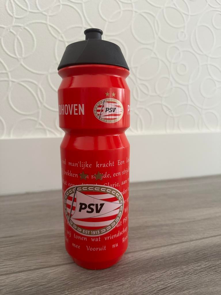 NIEUW PSV bidon - Rood met clublied, Verzenden, Nieuw