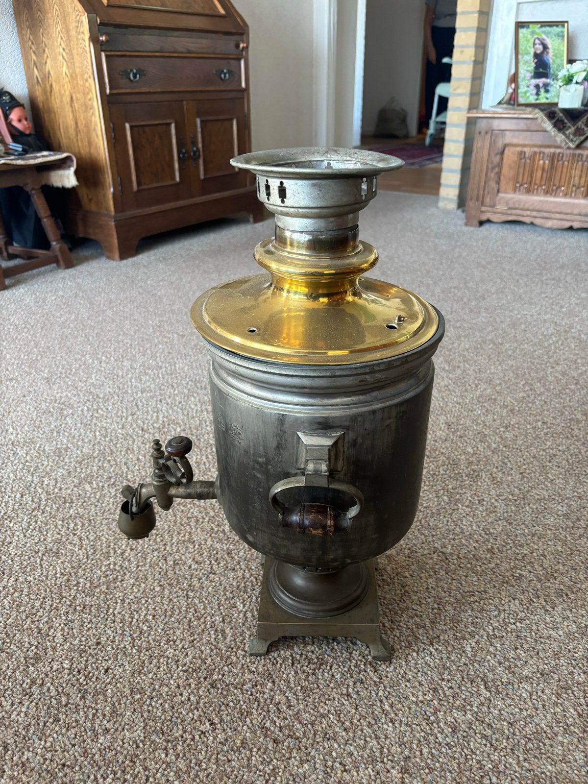 Antieke Russische Samovar, Antiek en Kunst, Ophalen of Verzenden