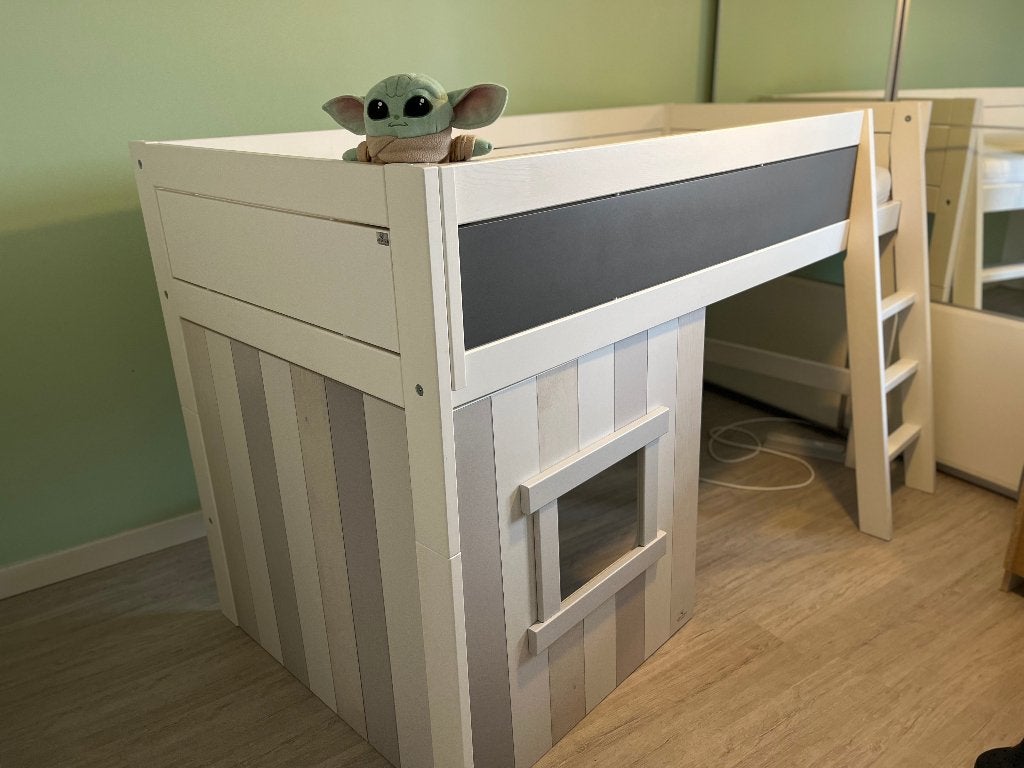 Lifetime Kidsrooms hoogslaper - halfhoogslaper, Ophalen, Zo goed als nieuw, Halfhoogslaper