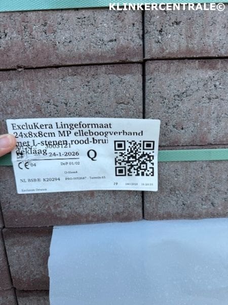 57,6m2 rood bruin  24x8x8cm Excludenzo betonkl.lingeform bss, Verzenden, Excluton BV, Klinkers, Nieuw