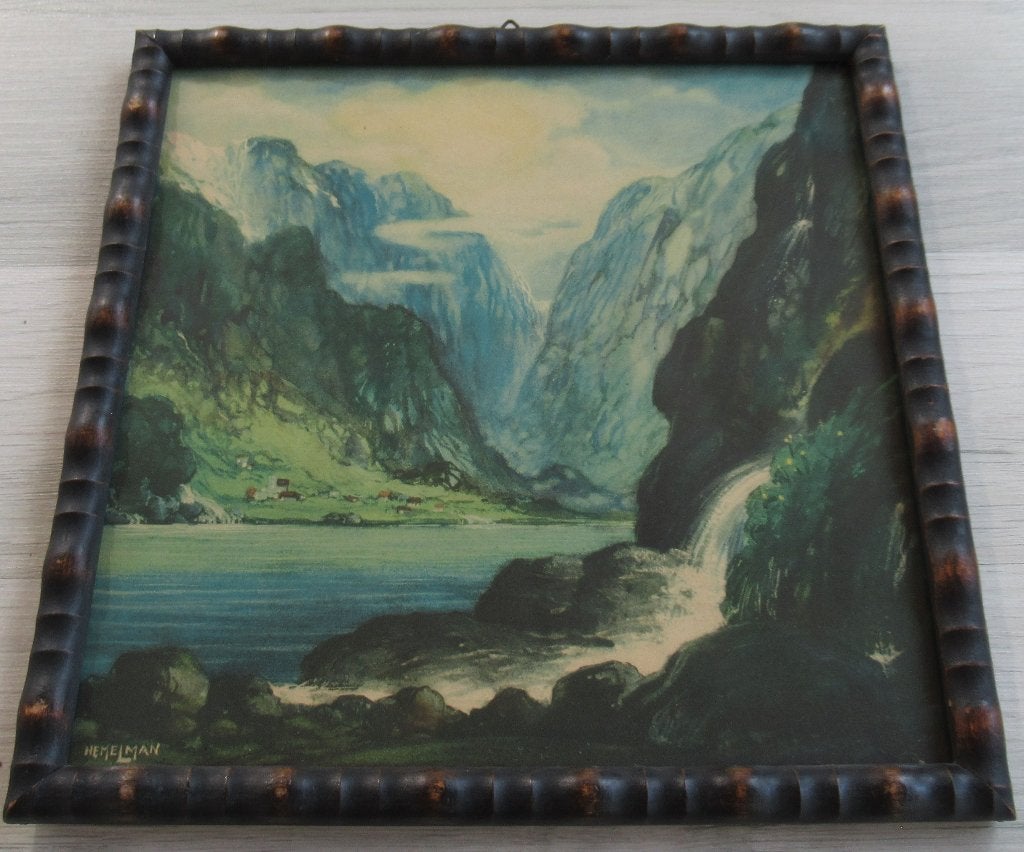 Albert Hemelman (1883-1951): Bergen en bergmeer, litho, Ophalen of Verzenden