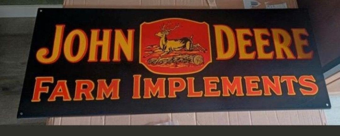 John Deere emaille bord, Ophalen of Verzenden